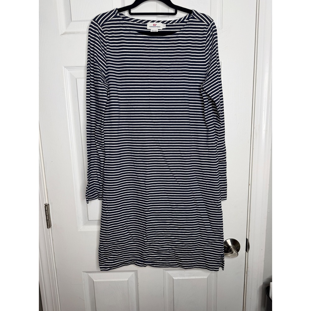 Vineyard Vines Blue/White Striped Nautical Dress Size Small